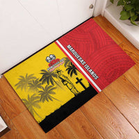 Marquesas Islands Armistice Day Rubber Doormat Lest We Forget Flag Style LT05 - Polynesian Pride