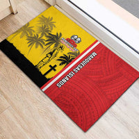 Marquesas Islands Armistice Day Rubber Doormat Lest We Forget Flag Style LT05 - Polynesian Pride