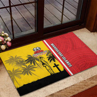 Marquesas Islands Armistice Day Rubber Doormat Lest We Forget Flag Style LT05 - Polynesian Pride