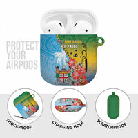 Malampa Fiji Day AirPods Case Tribal Pattern With Tropical Flowers - Polynesian Pride