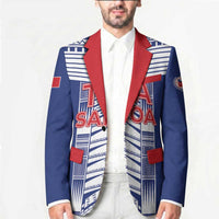 Custom Rugby Toa Samoa Blazer Samoan Tatau Blue Version LT05 - Polynesian Pride