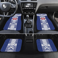Custom Rugby Toa Samoa Car Mats Samoan Tatau Blue Version LT05 Set 4pcs Blue - Polynesian Pride