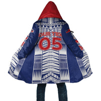 Custom Rugby Toa Samoa Cloak Samoan Tatau Blue Version LT05 Unisex Blue - Polynesian Pride