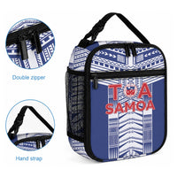 Rugby Toa Samoa Lunch Bag Samoan Tatau Blue Version LT05 - Polynesian Pride
