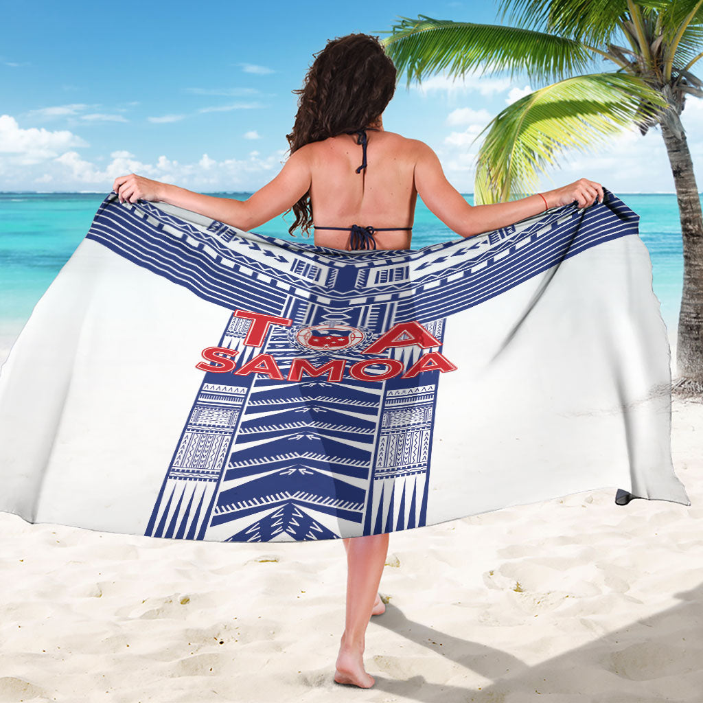 Rugby Toa Samoa Sarong Samoan Tatau White Version LT05 - Polynesian Pride
