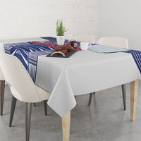 Rugby Toa Samoa Tablecloth Samoan Tatau White Version LT05 - Polynesian Pride
