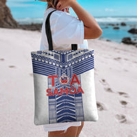 Rugby Toa Samoa Tote Bag Samoan Tatau White Version LT05 - Polynesian Pride