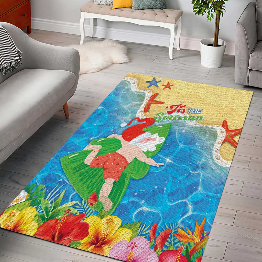 Christmas In Hawaii Area Rug Tis The Sea Sun