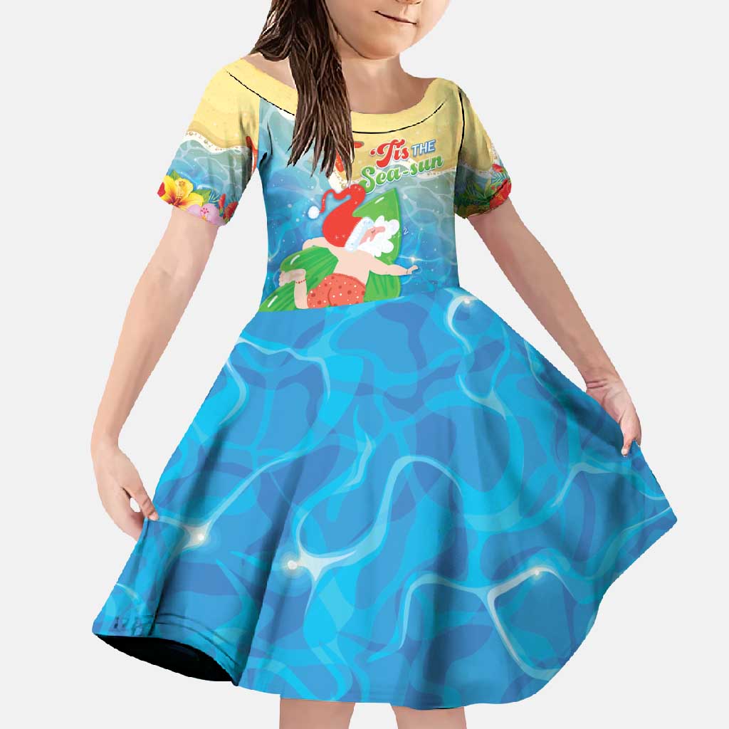 Christmas In Hawaii Family Matching Off Shoulder Maxi Dress and Hawaiian Shirt Tis The Sea Sun