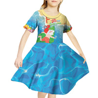 Christmas In Hawaii Kid Short Sleeve Dress Tis The Sea Sun