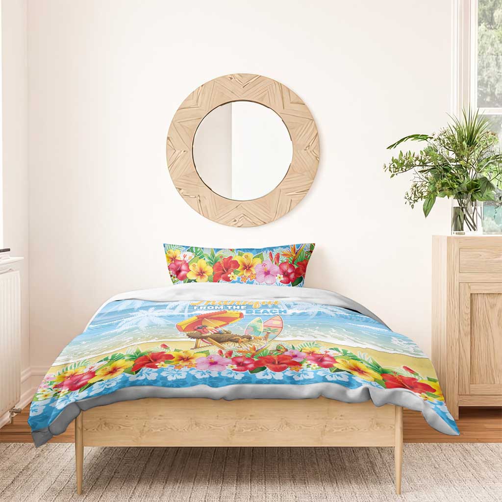 Hawaii Funny Thanksgiving Bedding Set Thankful From The Beach