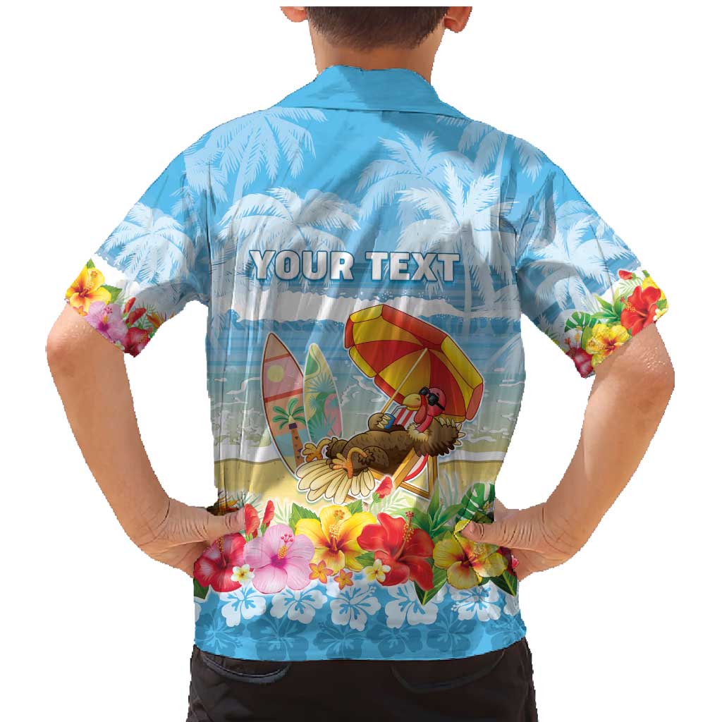 Personalised Hawaii Funny Thanksgiving Family Matching Mermaid Dress and Hawaiian Shirt Thankful From The Beach