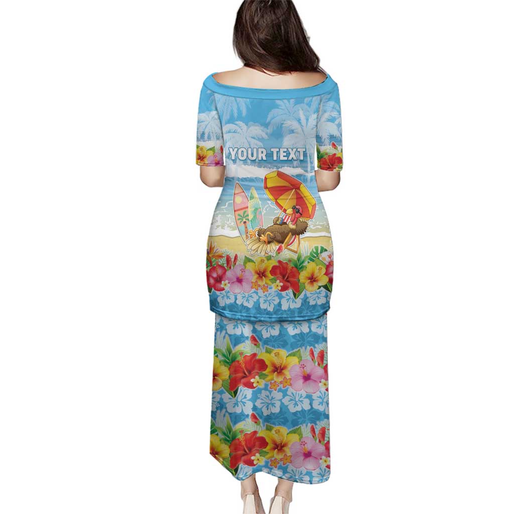 Personalised Hawaii Funny Thanksgiving Family Matching Puletasi and Hawaiian Shirt Thankful From The Beach