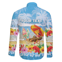 Personalised Hawaii Funny Thanksgiving Family Matching Tank Maxi Dress and Hawaiian Shirt Thankful From The Beach