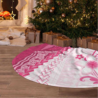 Bula Fiji Tree Skirt Pink Plumeria Masi Tapa Pattern LT05 - Polynesian Pride