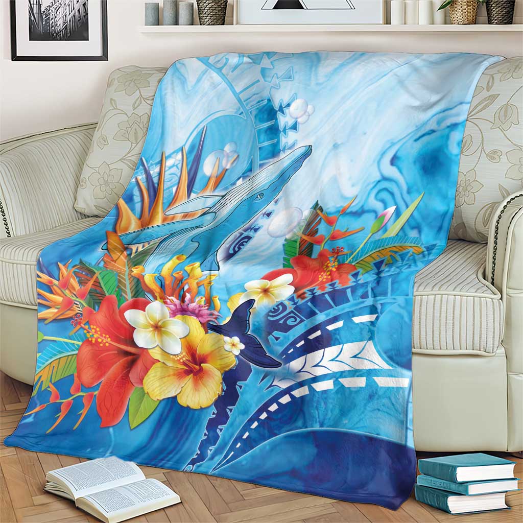 Polynesia Humpback Whale Blanket Ocean Style
