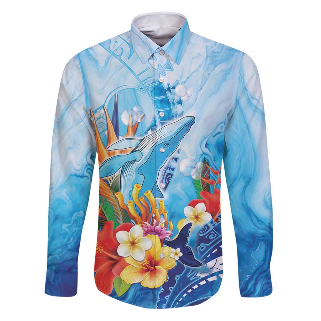 Polynesia Humpback Whale Family Matching Puletasi and Hawaiian Shirt Ocean Style