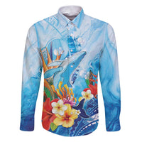 Polynesia Humpback Whale Family Matching Puletasi and Hawaiian Shirt Ocean Style