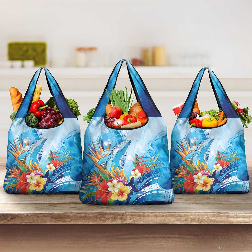 Polynesia Humpback Whale Grocery Bag Ocean Style