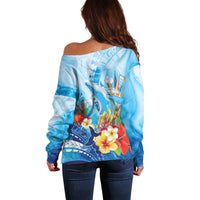 Polynesia Humpback Whale Off Shoulder Sweater Ocean Style