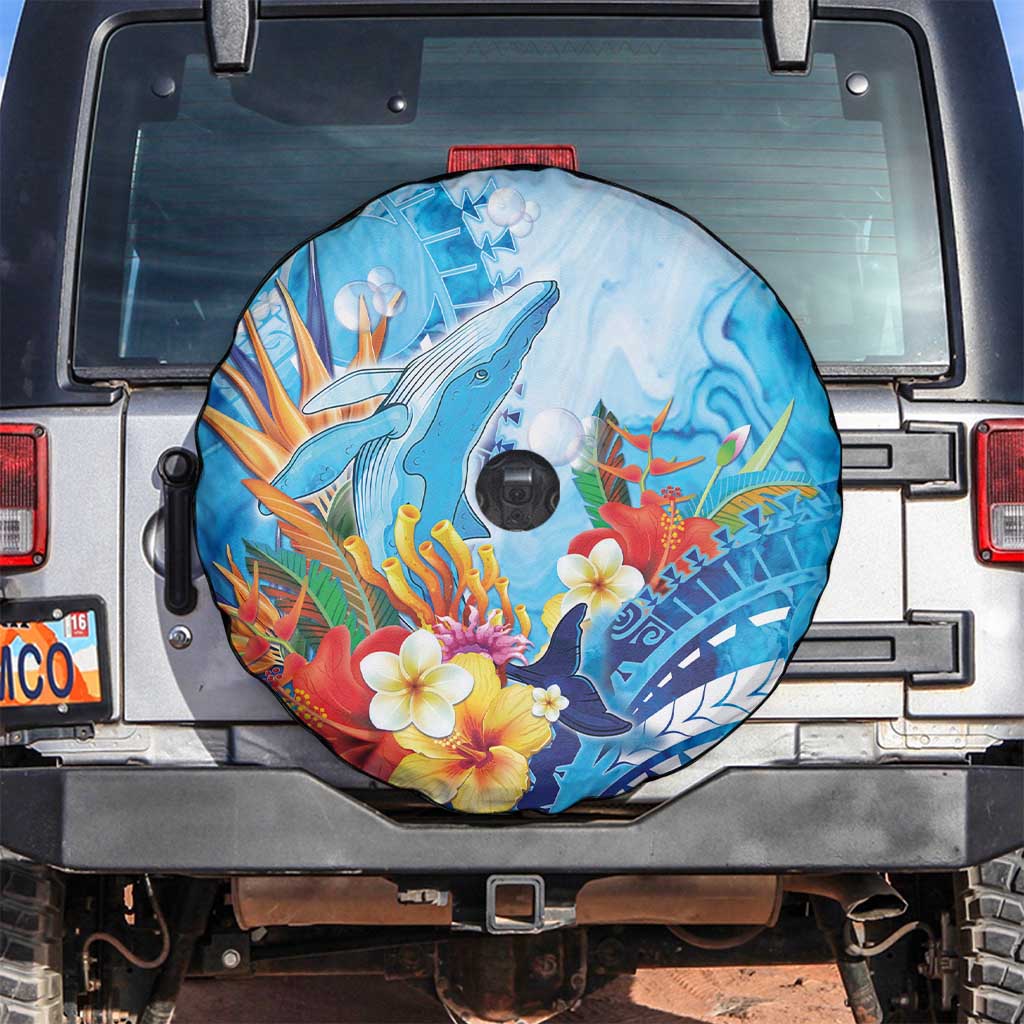 Polynesia Humpback Whale Spare Tire Cover Ocean Style