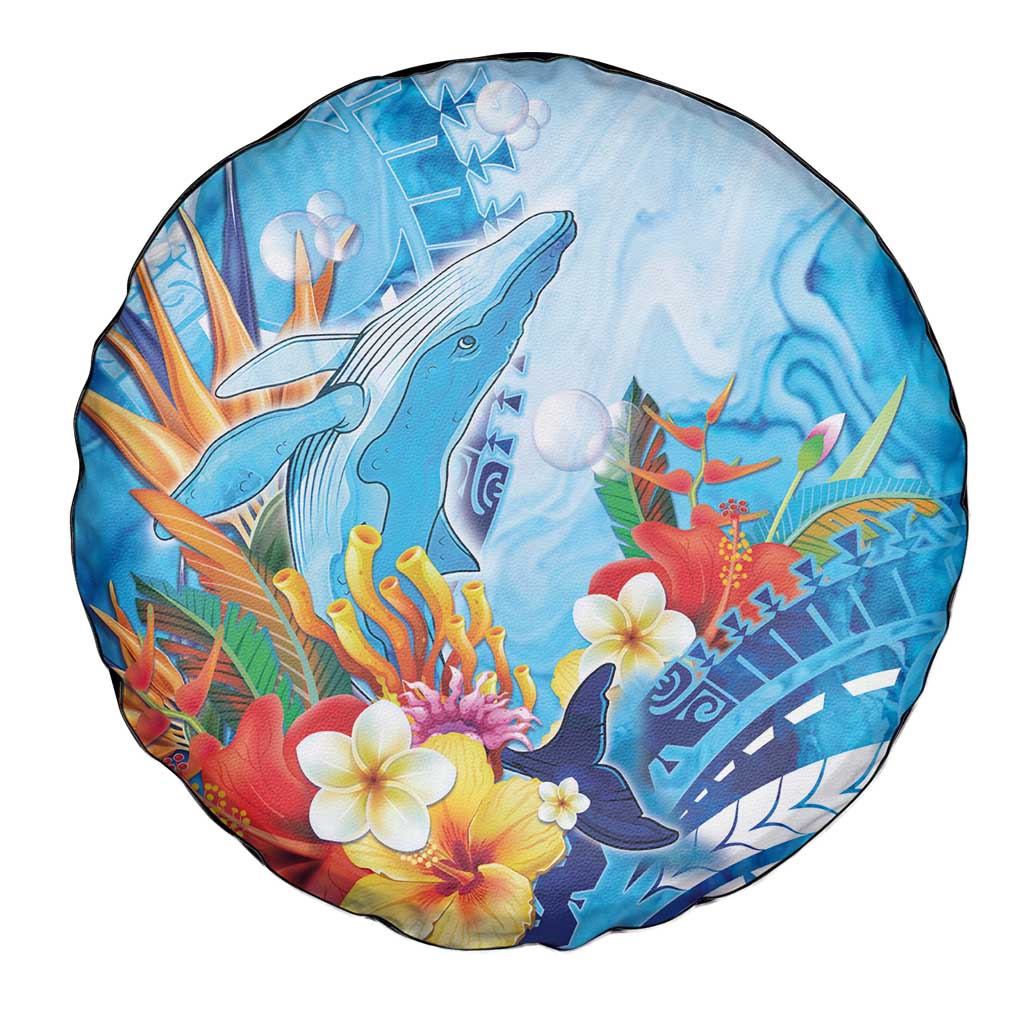Polynesia Humpback Whale Spare Tire Cover Ocean Style