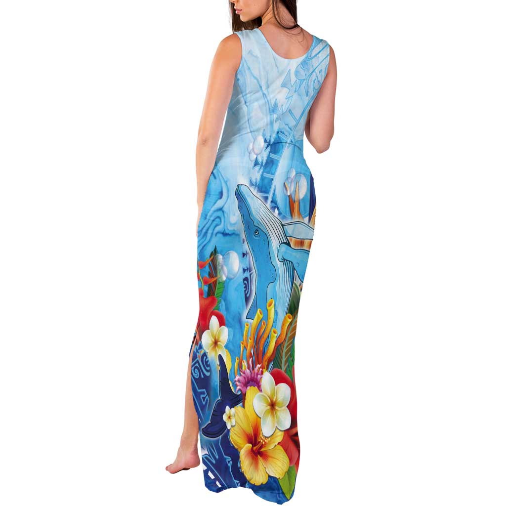 Polynesia Humpback Whale Tank Maxi Dress Ocean Style