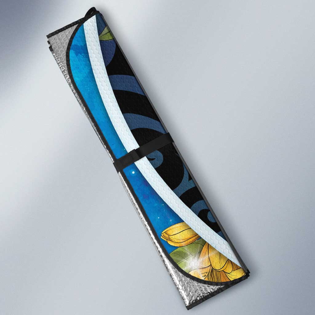 New Zealand Tui Bird Auto Sun Shade Maori Koru With Kowhai Flowers LT05 - Polynesian Pride