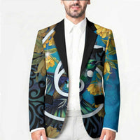 New Zealand Tui Bird Blazer Maori Koru With Kowhai Flowers