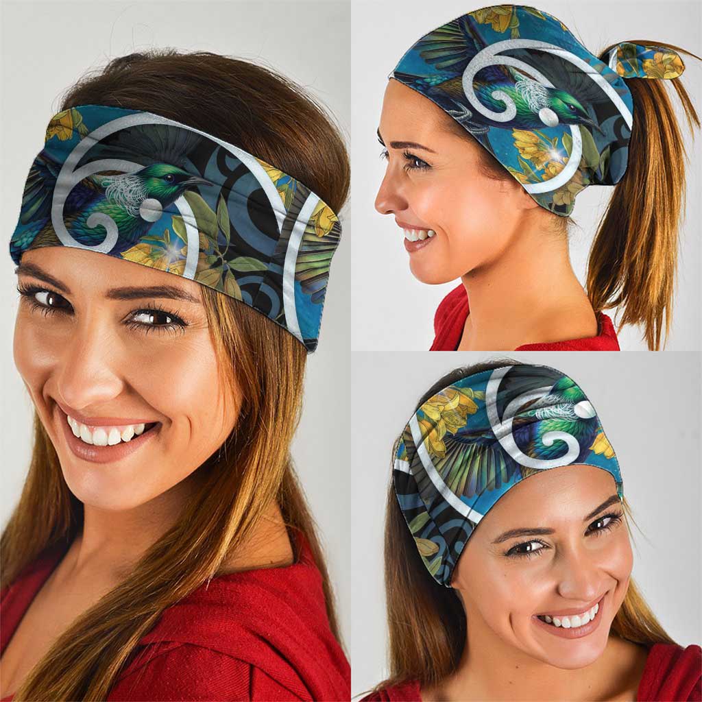 New Zealand Tui Bird Neck Gaiter Maori Koru With Kowhai Flowers LT05 - Polynesian Pride