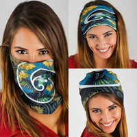 New Zealand Tui Bird Neck Gaiter Maori Koru With Kowhai Flowers LT05 - Polynesian Pride