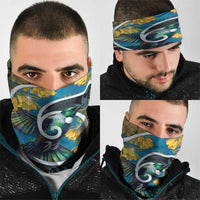 New Zealand Tui Bird Neck Gaiter Maori Koru With Kowhai Flowers LT05 - Polynesian Pride