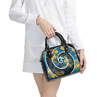 New Zealand Tui Bird Shoulder Handbag Maori Koru With Kowhai Flowers LT05 - Polynesian Pride