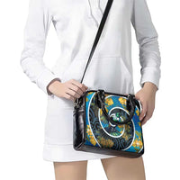 New Zealand Tui Bird Shoulder Handbag Maori Koru With Kowhai Flowers LT05 - Polynesian Pride
