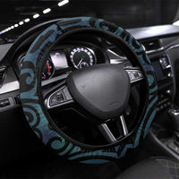 New Zealand Tui Bird Steering Wheel Cover Maori Koru With Kowhai Flowers