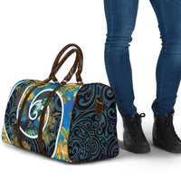 New Zealand Tui Bird Travel Bag Maori Koru With Kowhai Flowers