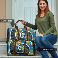 New Zealand Tui Bird Travel Bag Maori Koru With Kowhai Flowers