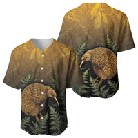 New Zealand Kiwi Bird Baseball Jersey Silver Fern Mix Maori Pattern LT05 - Polynesian Pride
