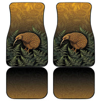 New Zealand Kiwi Bird Car Mats Silver Fern Mix Maori Pattern LT05 - Polynesian Pride