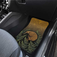 New Zealand Kiwi Bird Car Mats Silver Fern Mix Maori Pattern LT05 - Polynesian Pride