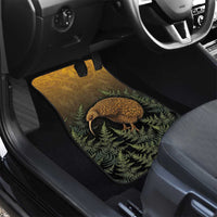 New Zealand Kiwi Bird Car Mats Silver Fern Mix Maori Pattern LT05 - Polynesian Pride
