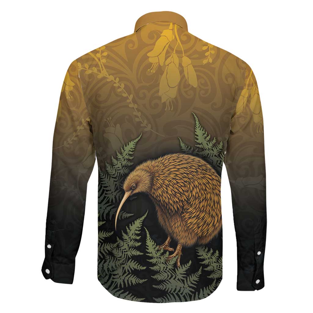 New Zealand Kiwi Bird Family Matching Summer Maxi Dress and Hawaiian Shirt Silver Fern Mix Maori Pattern