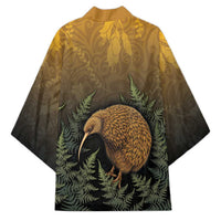 New Zealand Kiwi Bird Kimono Silver Fern Mix Maori Pattern LT05 - Polynesian Pride