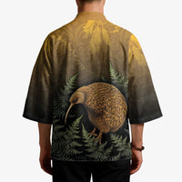 New Zealand Kiwi Bird Kimono Silver Fern Mix Maori Pattern LT05 - Polynesian Pride
