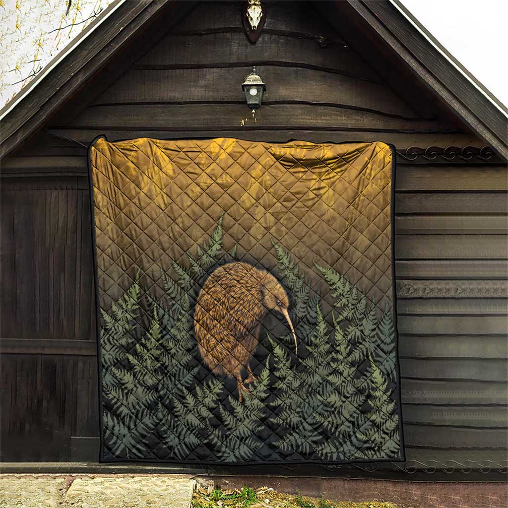 New Zealand Kiwi Bird Quilt Silver Fern Mix Maori Pattern LT05 - Polynesian Pride