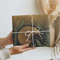 New Zealand Kiwi Bird Wrapping Paper Silver Fern Mix Maori Pattern LT05 - Polynesian Pride