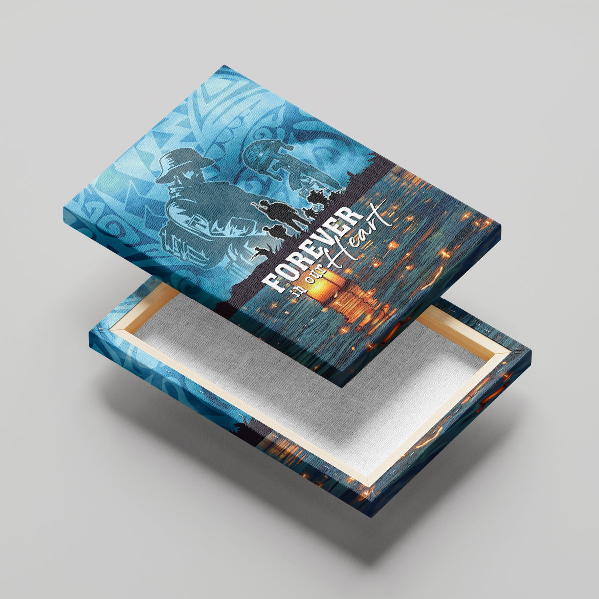 Hawaii Memorial Day Lantern Floating Canvas Wall Art Always In Our Hearts