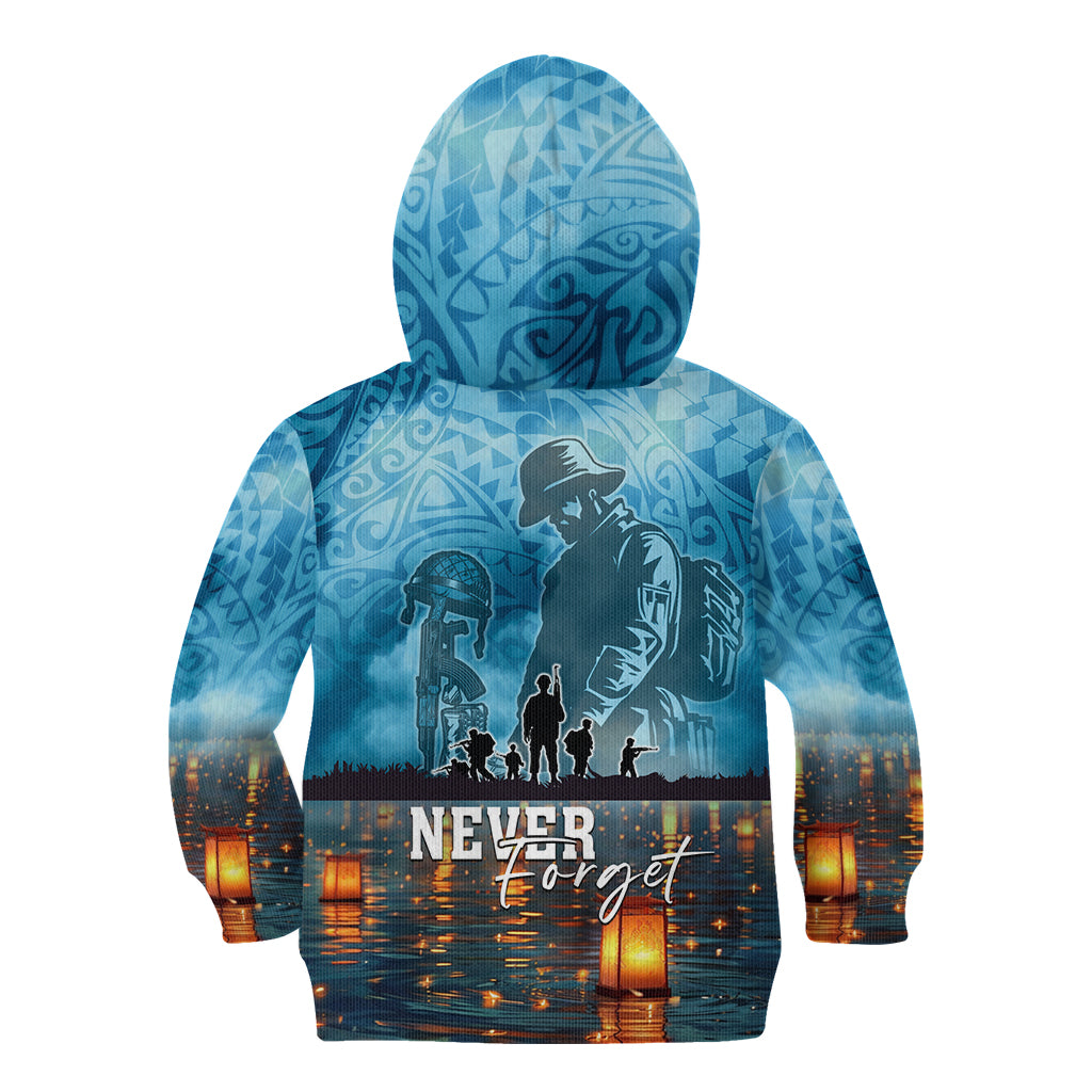Hawaii Memorial Day Lantern Floating Kid Hoodie Always In Our Hearts LT05 - Polynesian Pride