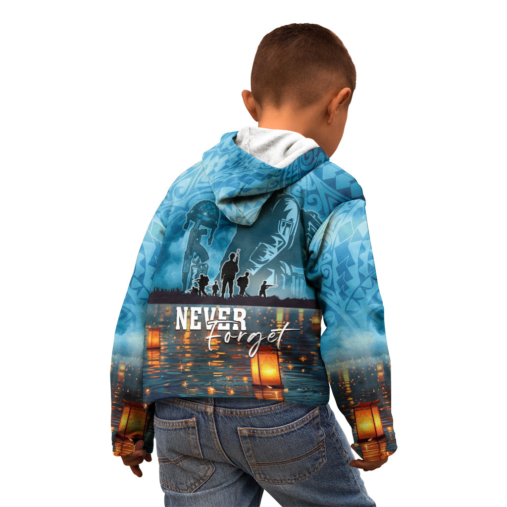 Hawaii Memorial Day Lantern Floating Kid Hoodie Always In Our Hearts LT05 - Polynesian Pride