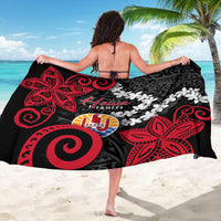 Tahiti Heiva Festival Sarong Floral Pattern With Coat Of Arms LT05 - Polynesian Pride